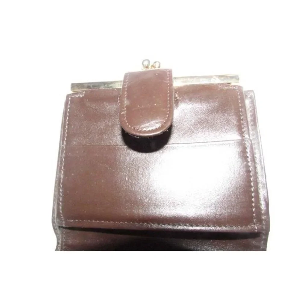 Christian Dior Brown Trotter Print Vintage Wallet and Coin Purse